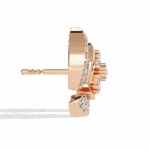 0.5 Carat Round Diamond Cluster Stud Earrings - Image 10