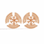 0.5 Carat Round Diamond Cluster Stud Earrings - Image 11