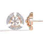 0.5 Carat Round Diamond Cluster Stud Earrings - Image 12