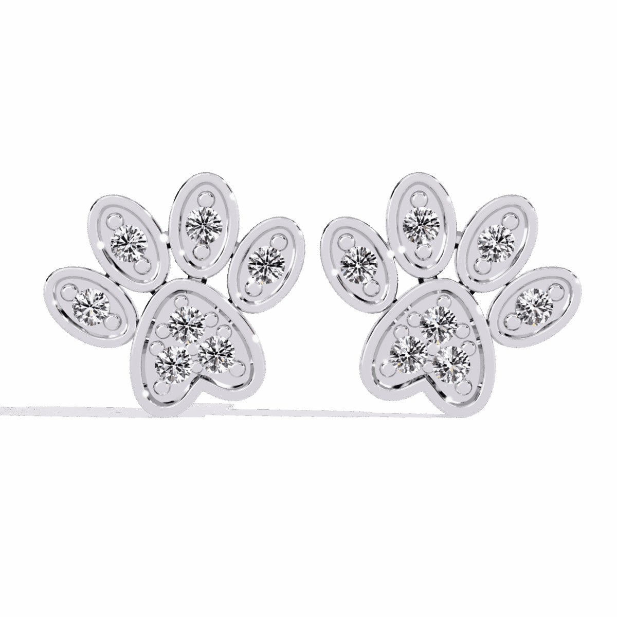 0.2 Carat Modern Round Diamond Stud Earrings  Image 1