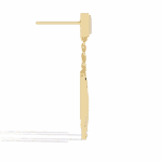 0.7 Carat Geometric Princess & Baguette Diamond Dangle Earrings - Image 6