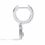 0.5 Carat Marquise Halo Diamond Drop Earrings - Image 2