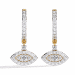 0.5 Carat Marquise Halo Diamond Drop Earrings - Image 5