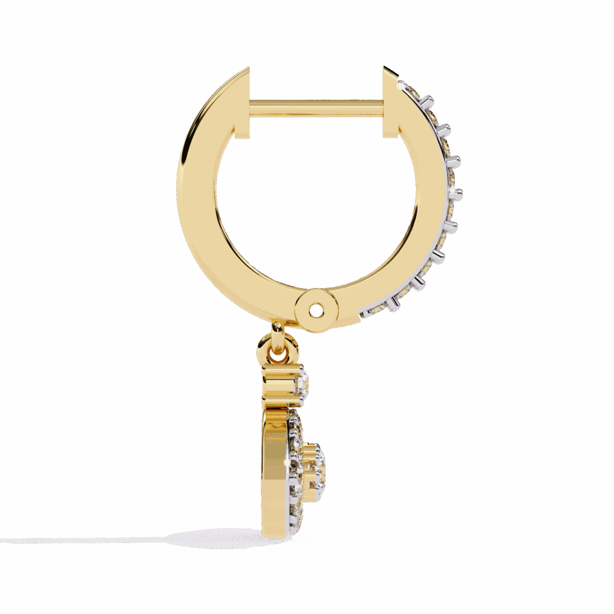 0.5 Carat Marquise Halo Diamond Drop Earrings  Image 6