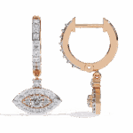 0.5 Carat Marquise Halo Diamond Drop Earrings - Image 12