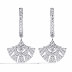0.5 Carat Radiant Fan Diamond Dangle Earrings