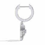 0.5 Carat Radiant Fan Diamond Dangle Earrings - Image 2