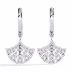 0.5 Carat Radiant Fan Diamond Dangle Earrings - Image 3