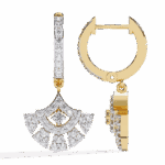 0.5 Carat Radiant Fan Diamond Dangle Earrings - Image 8