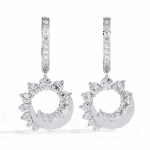 1 Carat Twilight Spiral Diamond Dangle Earrings