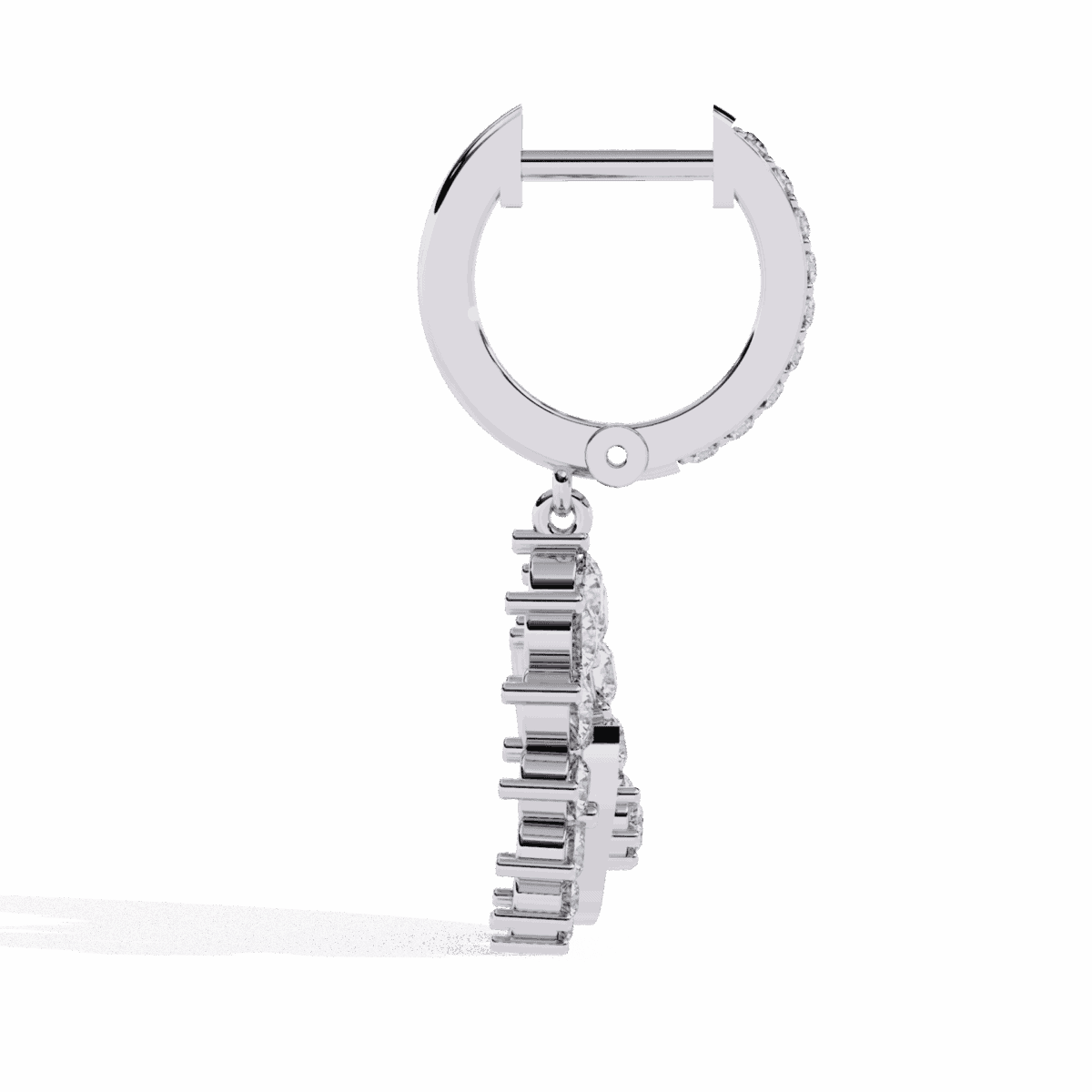 1 Carat Twilight Spiral Diamond Dangle Earrings  Image 2