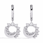 1 Carat Twilight Spiral Diamond Dangle Earrings - Image 3