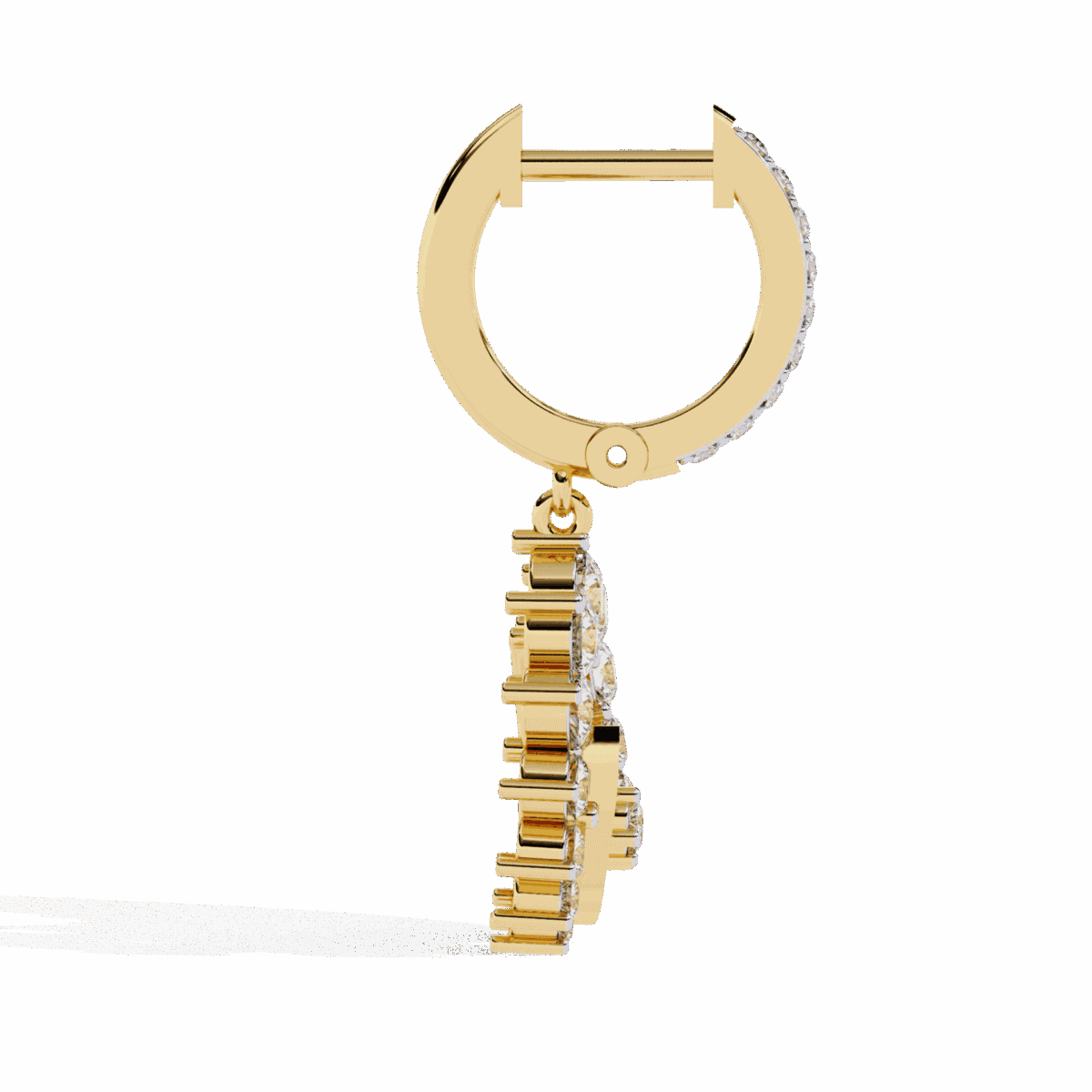 1 Carat Twilight Spiral Diamond Dangle Earrings  Image 6