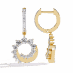 1 Carat Twilight Spiral Diamond Dangle Earrings - Image 8