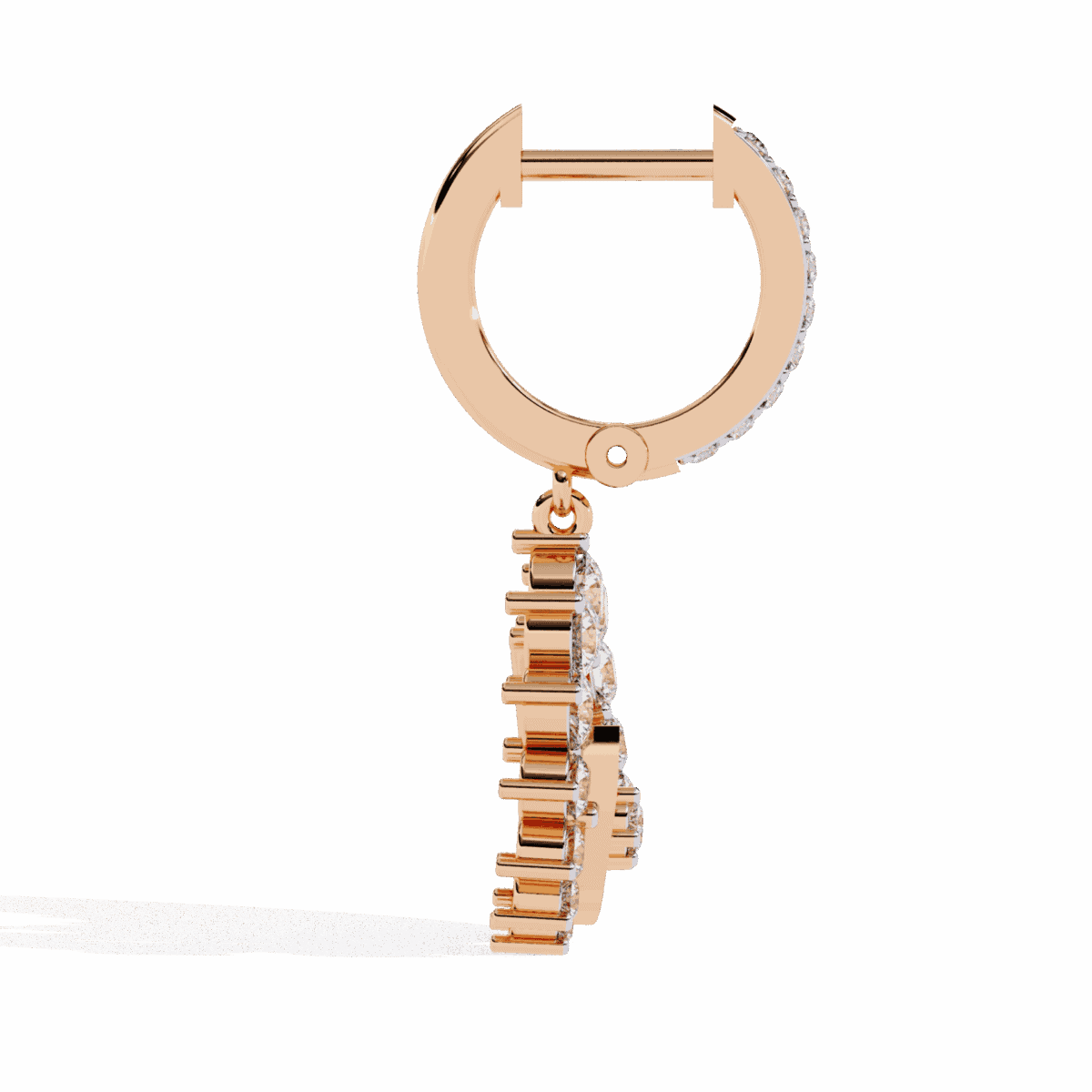 1 Carat Twilight Spiral Diamond Dangle Earrings  Image 10