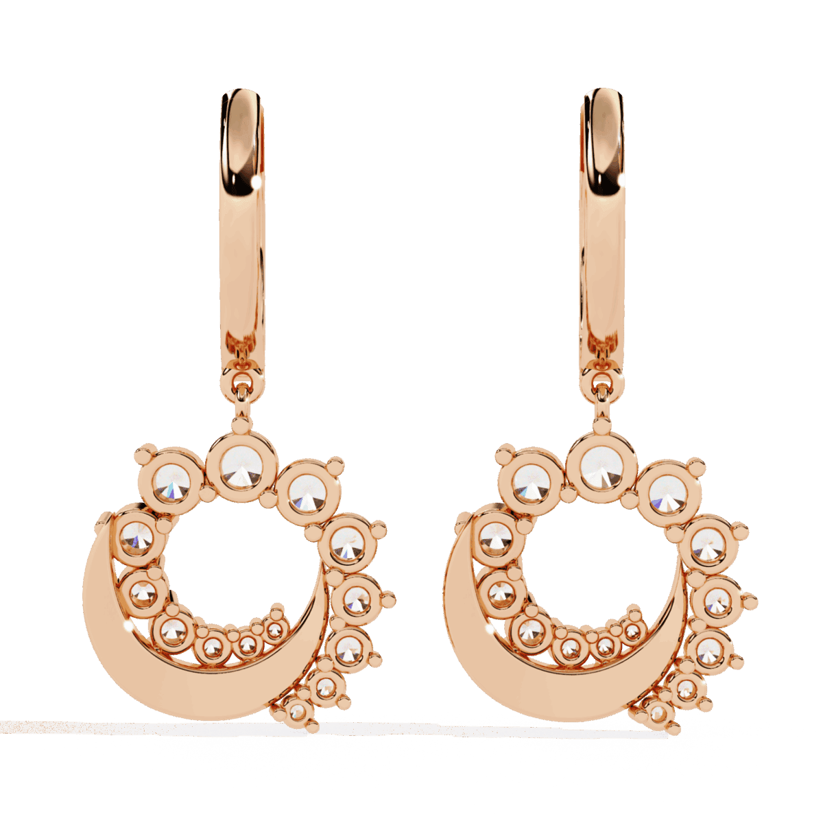 1 Carat Twilight Spiral Diamond Dangle Earrings  Image 11