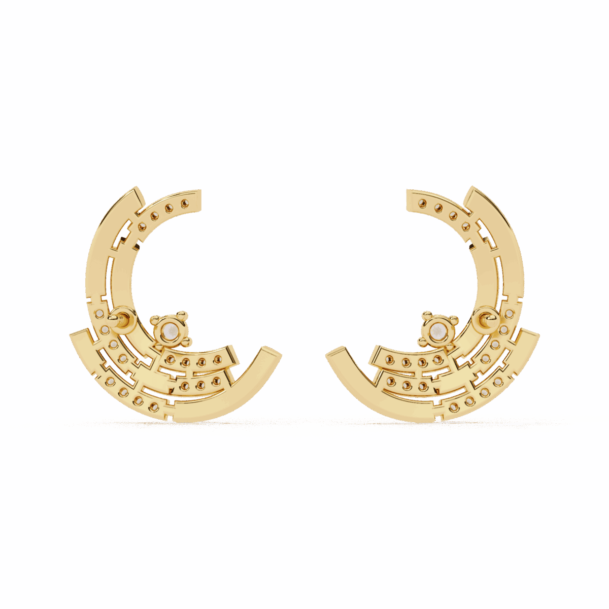 0.2 Carat Round Diamond Cluster Stud Earrings  Image 7