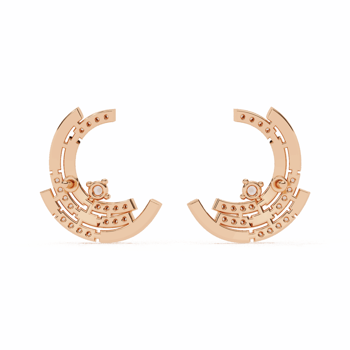 0.2 Carat Round Diamond Cluster Stud Earrings  Image 11