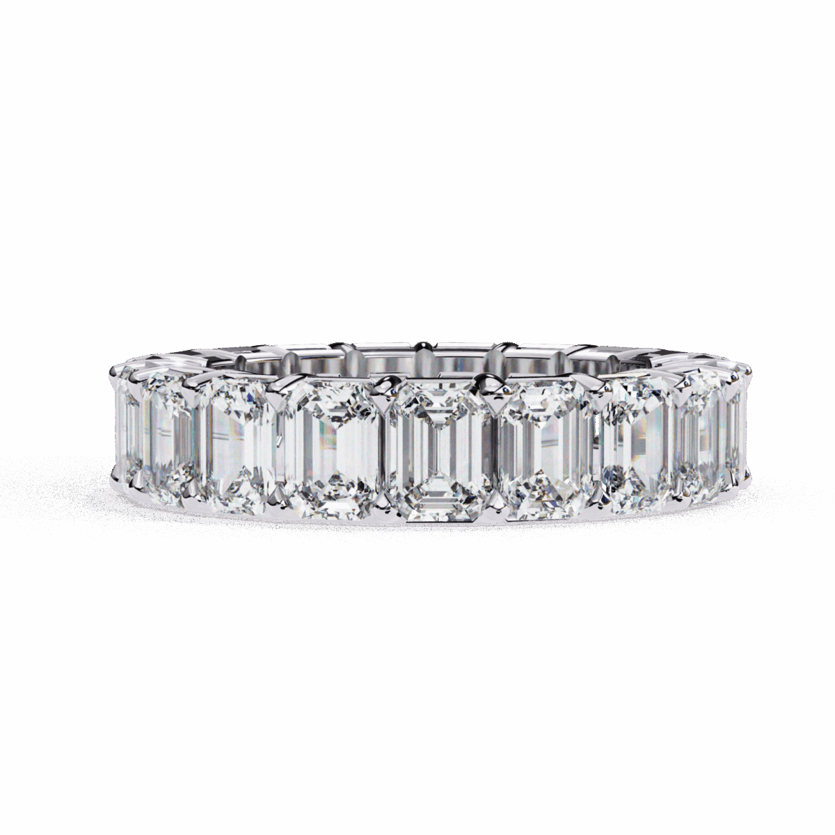 5 Carat Emerald Cut Eternity Diamond Band  Image 1