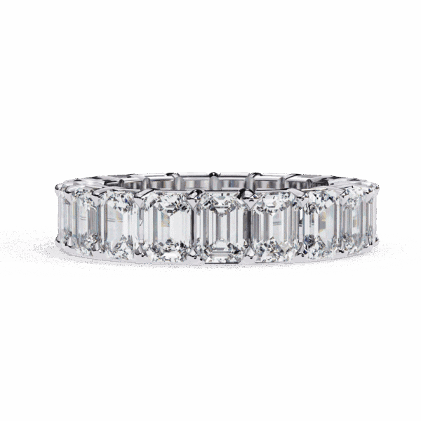 5 Carat Emerald Cut Eternity Diamond Band