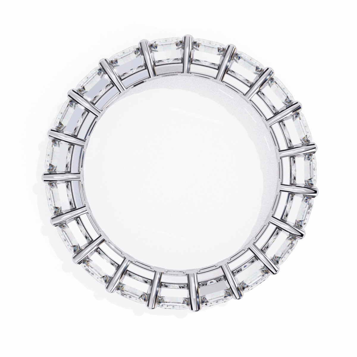 5 Carat Emerald Cut Eternity Diamond Band  Image 4