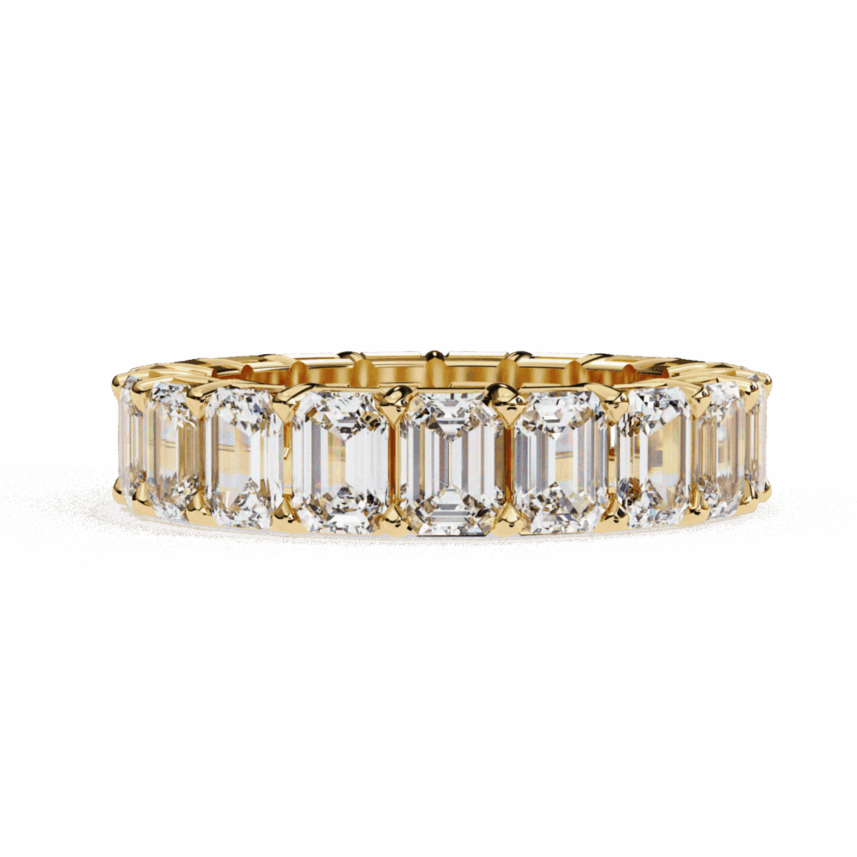 5 Carat Emerald Cut Eternity Diamond Band  Image 5