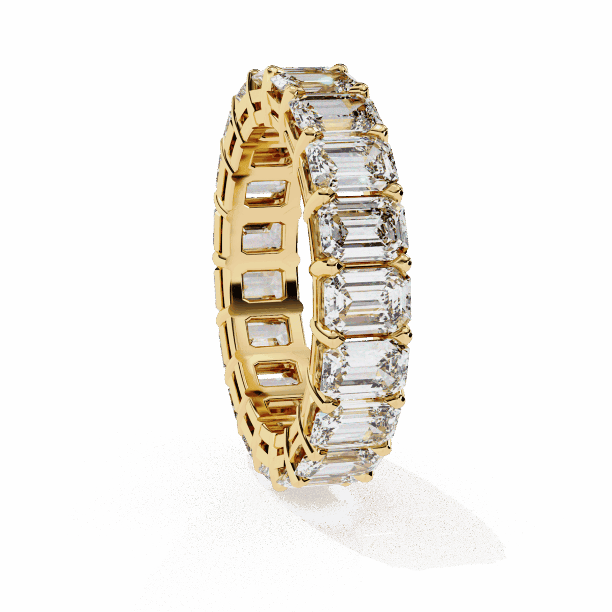 5 Carat Emerald Cut Eternity Diamond Band  Image 6