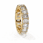 5 Carat Emerald Cut Eternity Diamond Band - Image 6