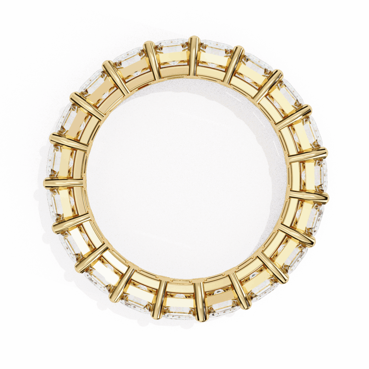 5 Carat Emerald Cut Eternity Diamond Band  Image 7