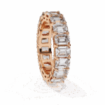 5 Carat Emerald Cut Eternity Diamond Band - Image 9