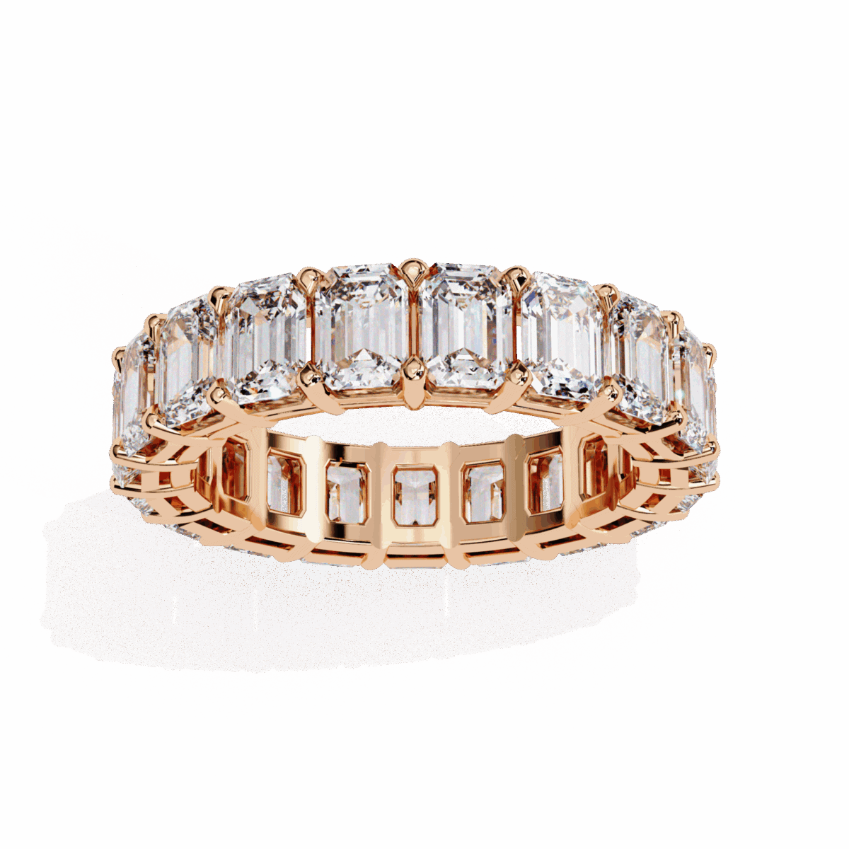5 Carat Emerald Cut Eternity Diamond Band  Image 10