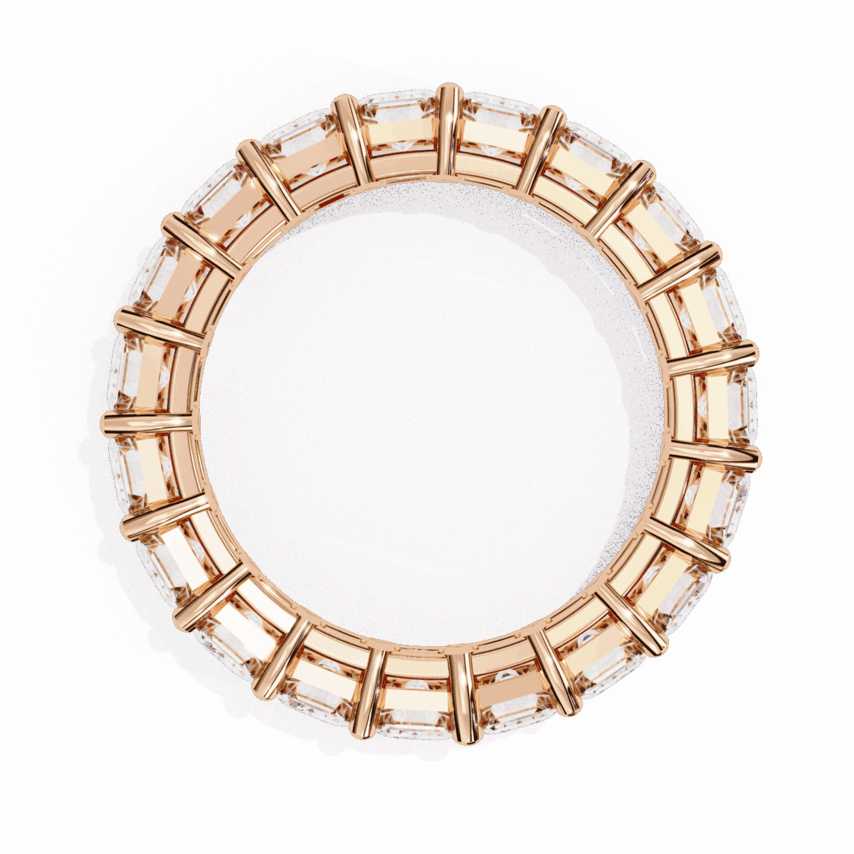 5 Carat Emerald Cut Eternity Diamond Band  Image 11