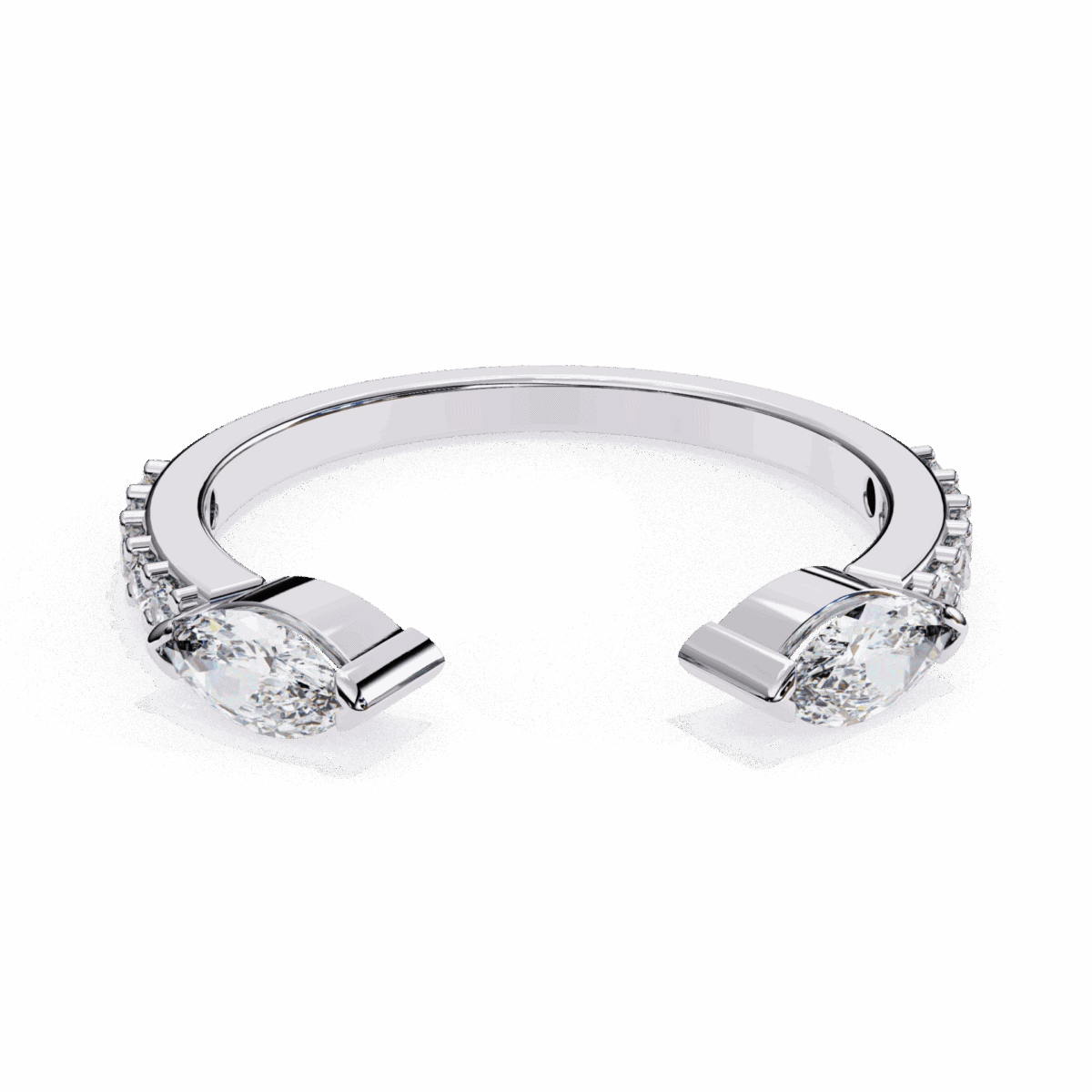 0.5 Carat Marquise and Round Cut Timeless Wedding Band  Image 2