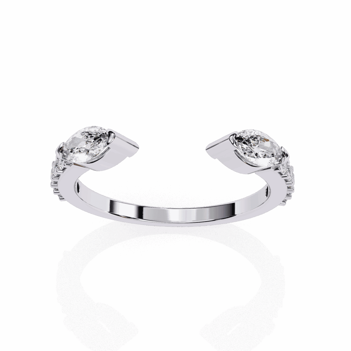 0.5 Carat Marquise and Round Cut Timeless Wedding Band  Image 3