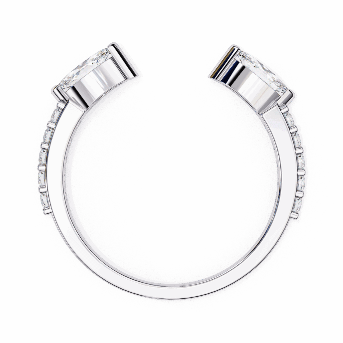 0.5 Carat Marquise and Round Cut Timeless Wedding Band  Image 4