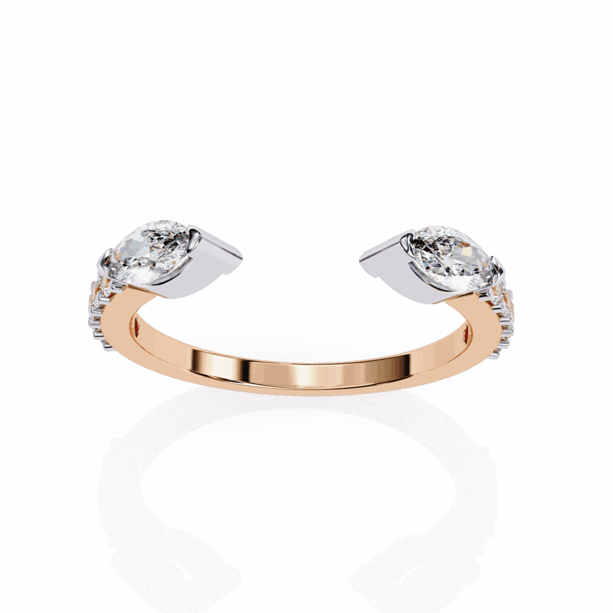 0.5 Carat Marquise and Round Cut Timeless Wedding Band  Image 11