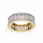 3.5 Carat Princess and Round Cut Timeless Wedding Band - Image 6