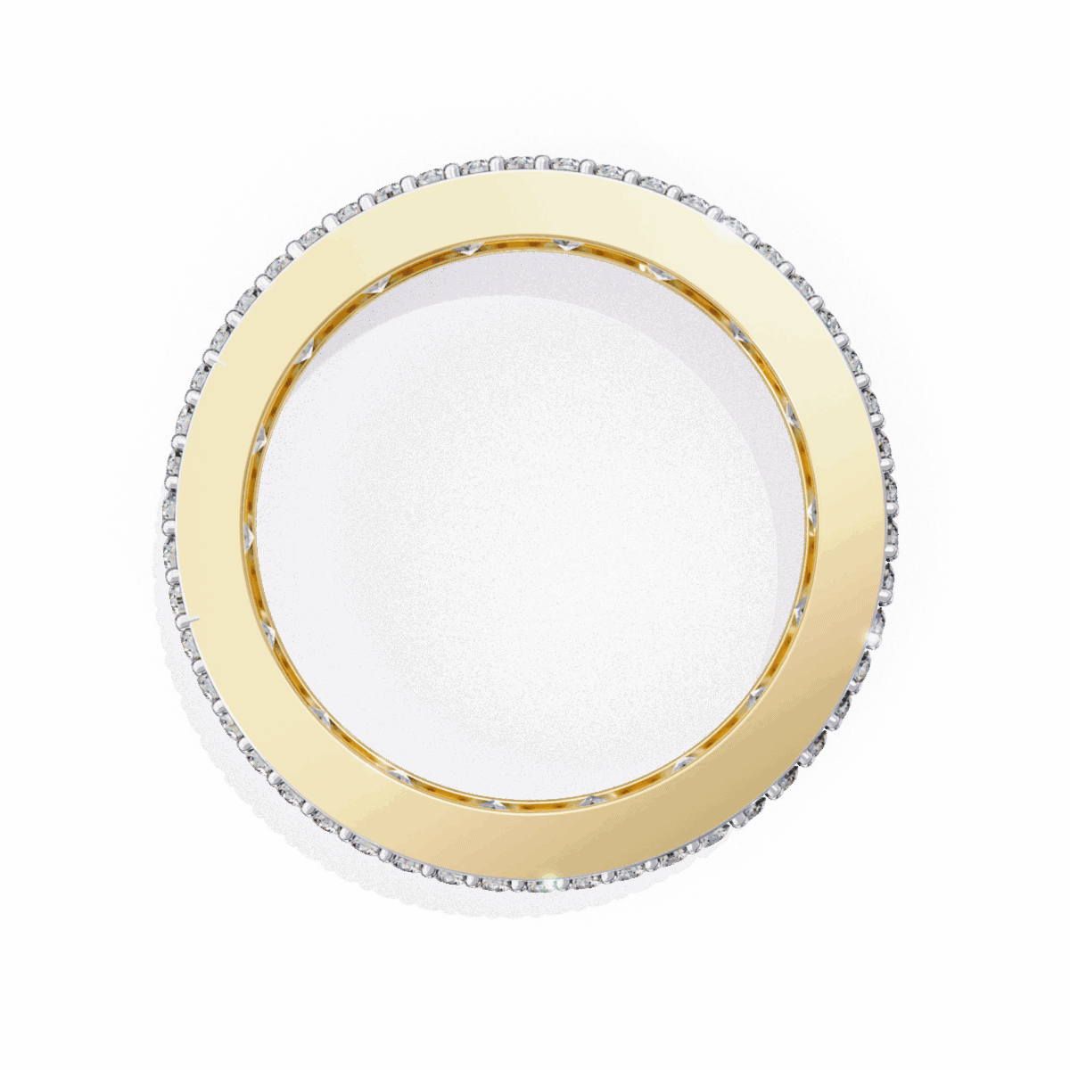 3.5 Carat Princess and Round Cut Timeless Wedding Band  Image 7