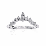 0.4 Carat Marquise and Round Cut Timeless Diamond Band