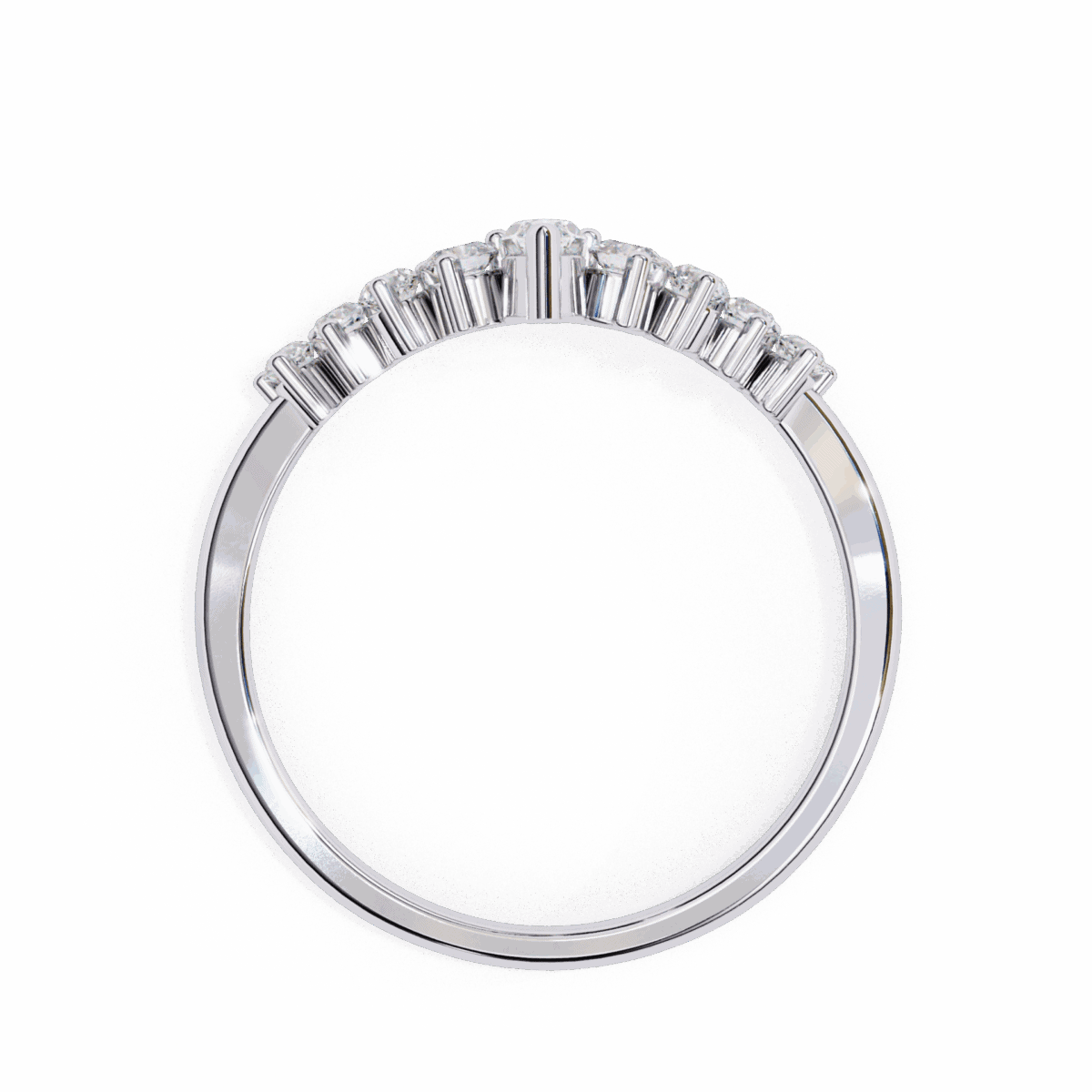 0.4 Carat Marquise and Round Cut Timeless Diamond Band  Image 3