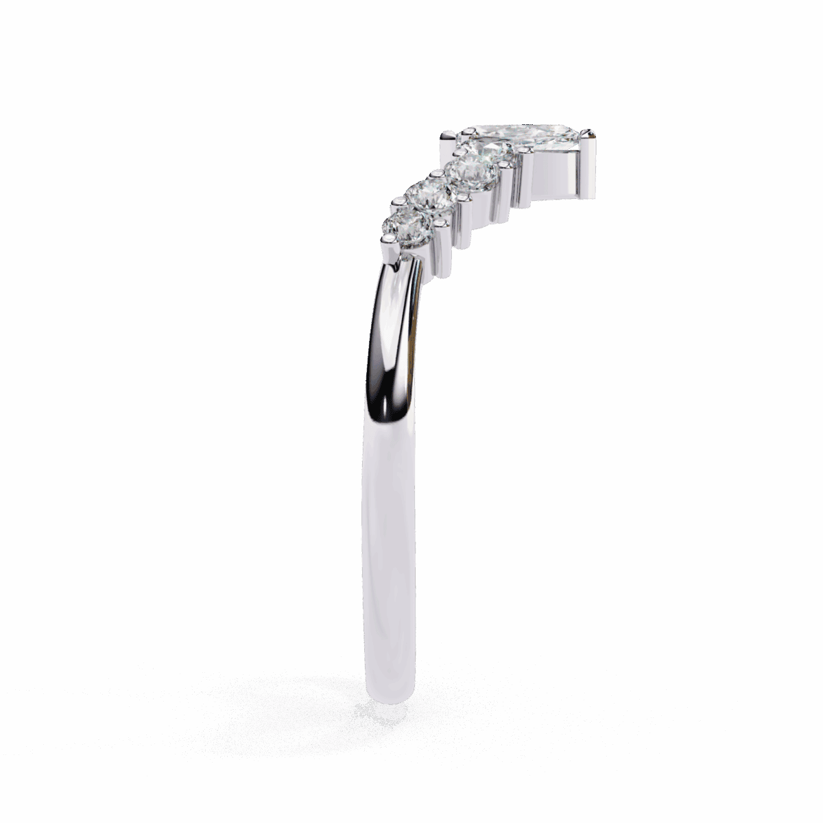 0.4 Carat Marquise and Round Cut Timeless Diamond Band  Image 4