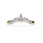 0.4 Carat Marquise and Round Cut Timeless Diamond Band - Image 6