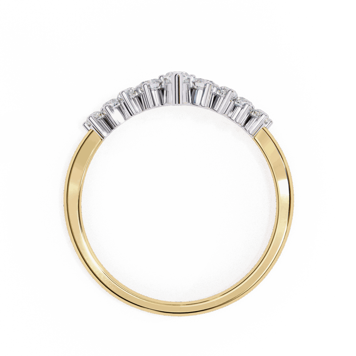 0.4 Carat Marquise and Round Cut Timeless Diamond Band  Image 7