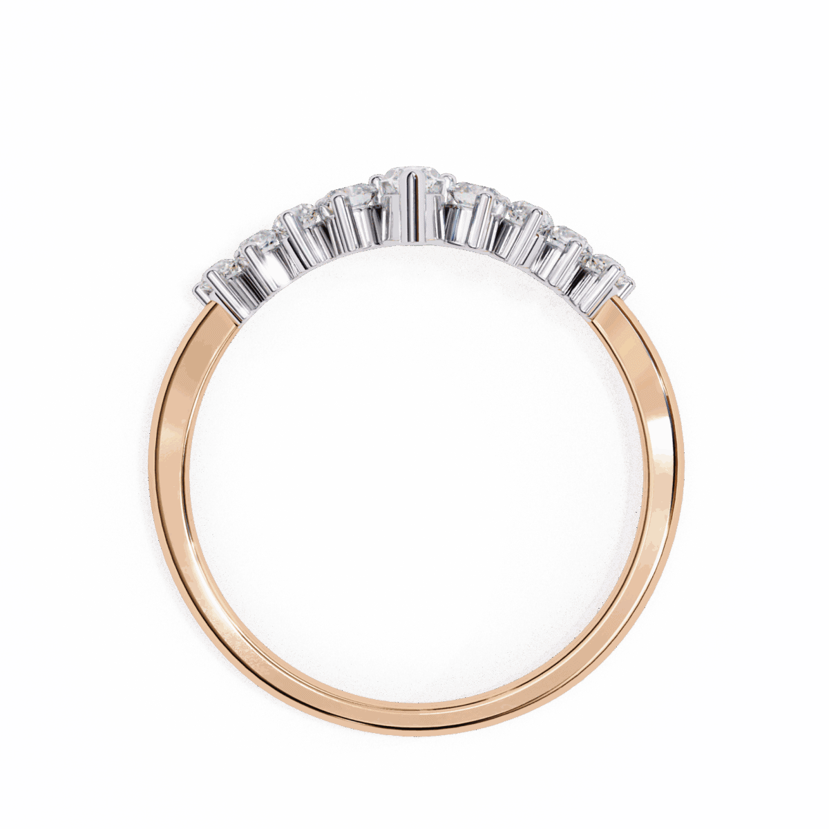 0.4 Carat Marquise and Round Cut Timeless Diamond Band  Image 11