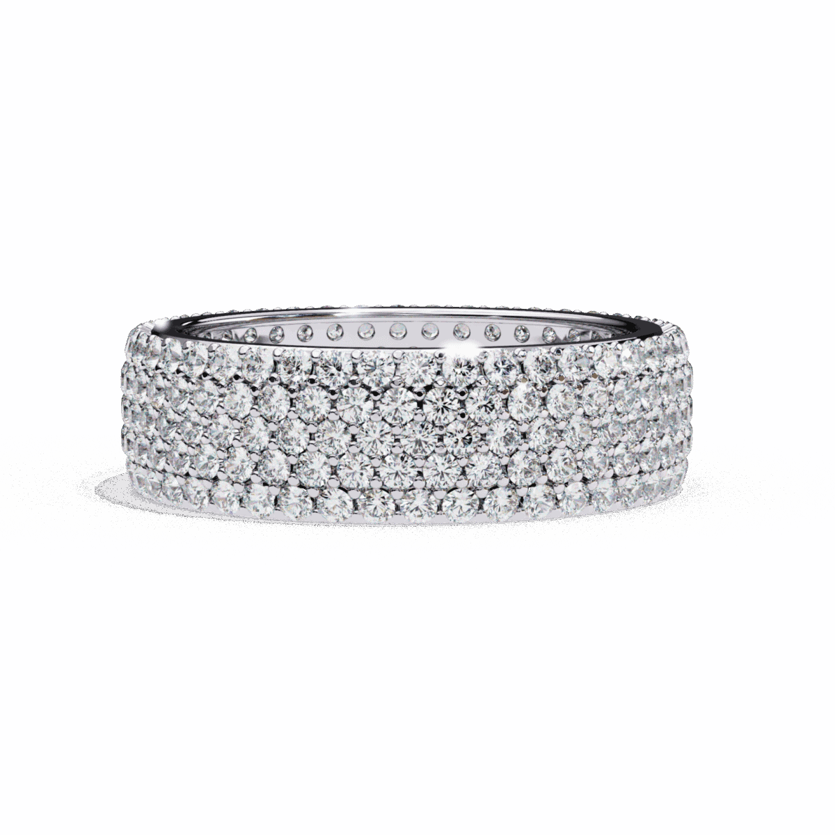 1.75 Carat Round Cut Classic Diamond Wedding Band  Image 1