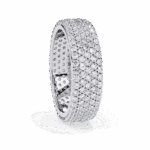 1.75 Carat Round Cut Classic Diamond Wedding Band - Image 2