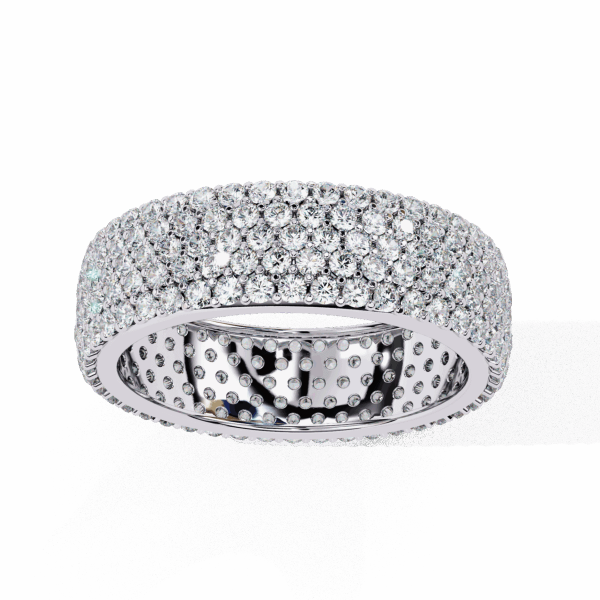 1.75 Carat Round Cut Classic Diamond Wedding Band  Image 3