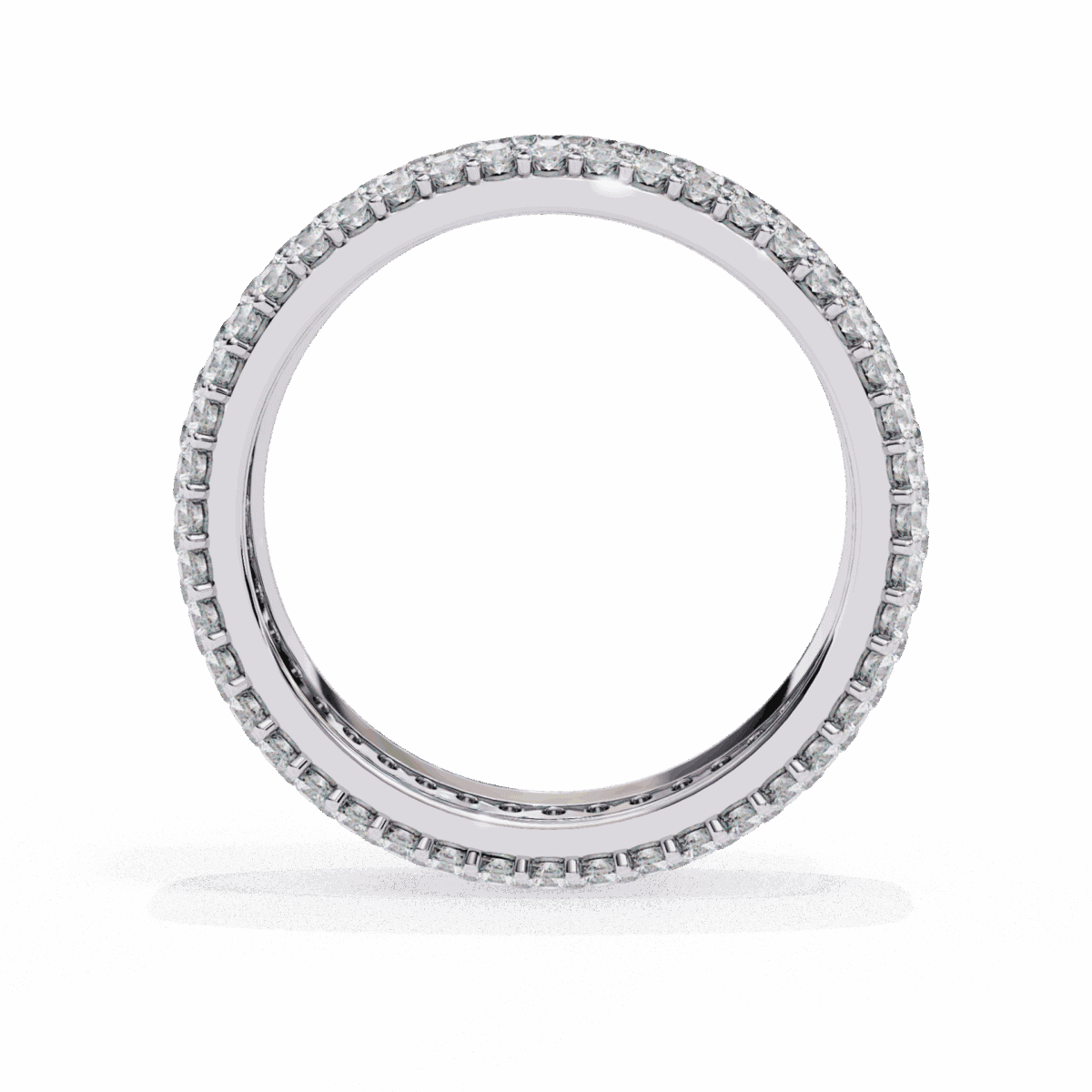 1.75 Carat Round Cut Classic Diamond Wedding Band  Image 4