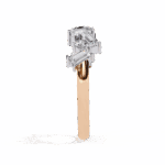 0.75 Carat Baguette and Round Cut Twilight Diamond Band - Image 11