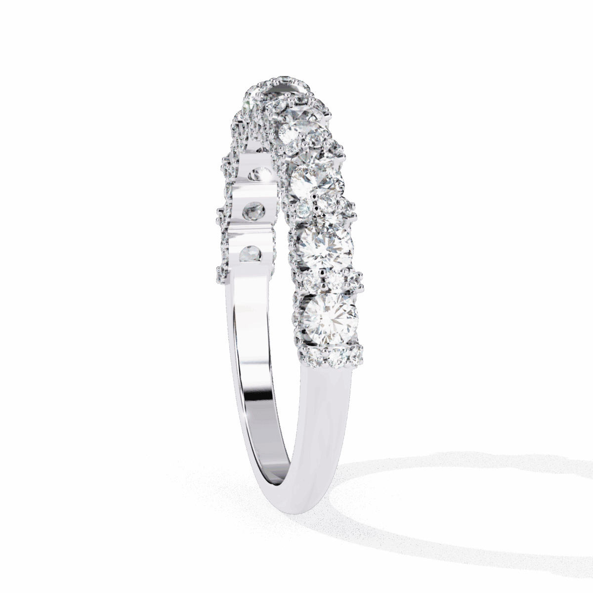 1 Carat Round Cut Eternity Wedding Band  Image 2